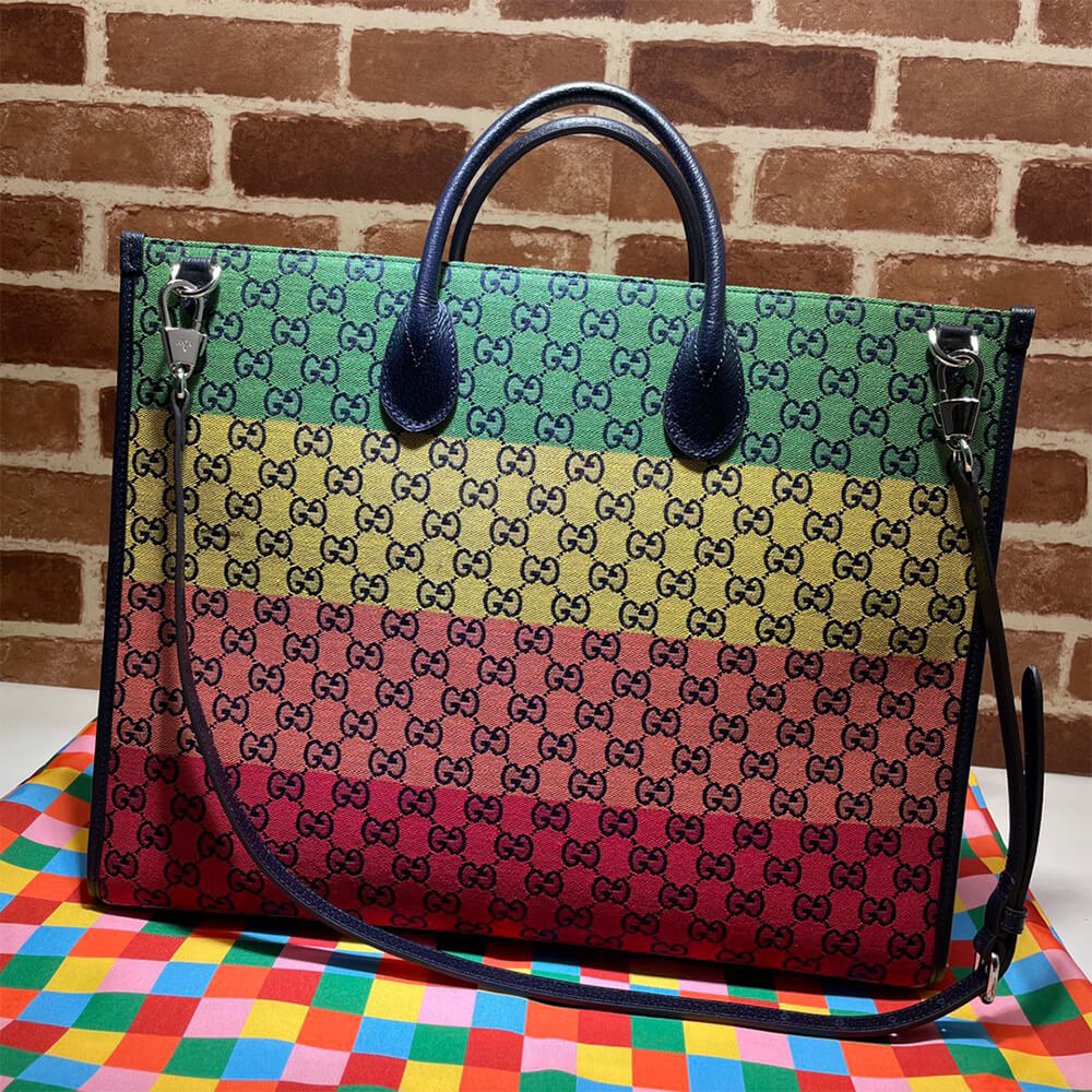 GG Multicolour large tote bag