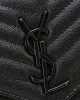 Saint Laurent Chain-strap YSL-plaque grained-leather wallet