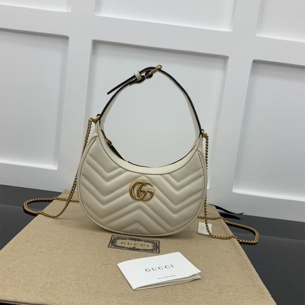 GG Marmont half-moon-shaped mini bag