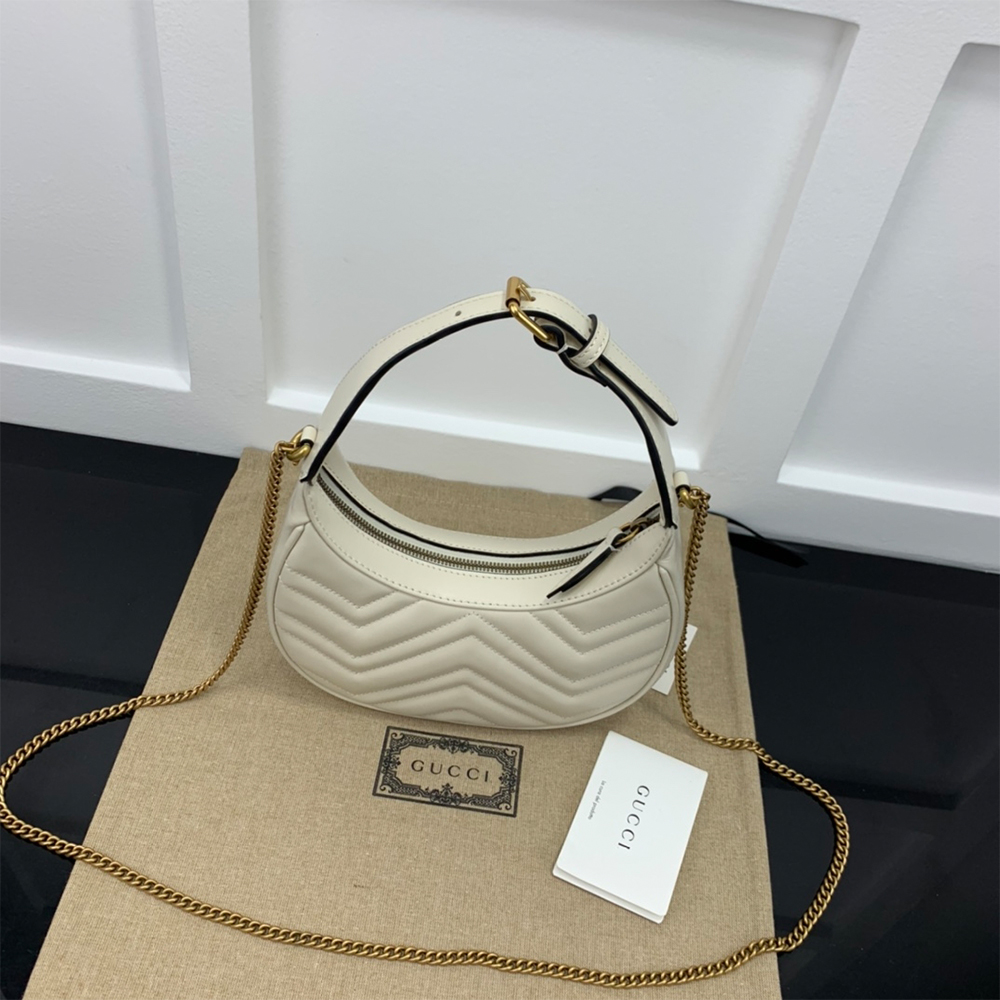 GG Marmont half-moon-shaped mini bag