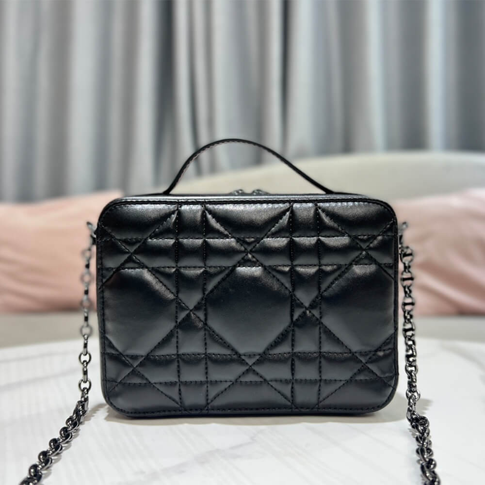 DIOR CARO BOX BAG WITH CHAIN