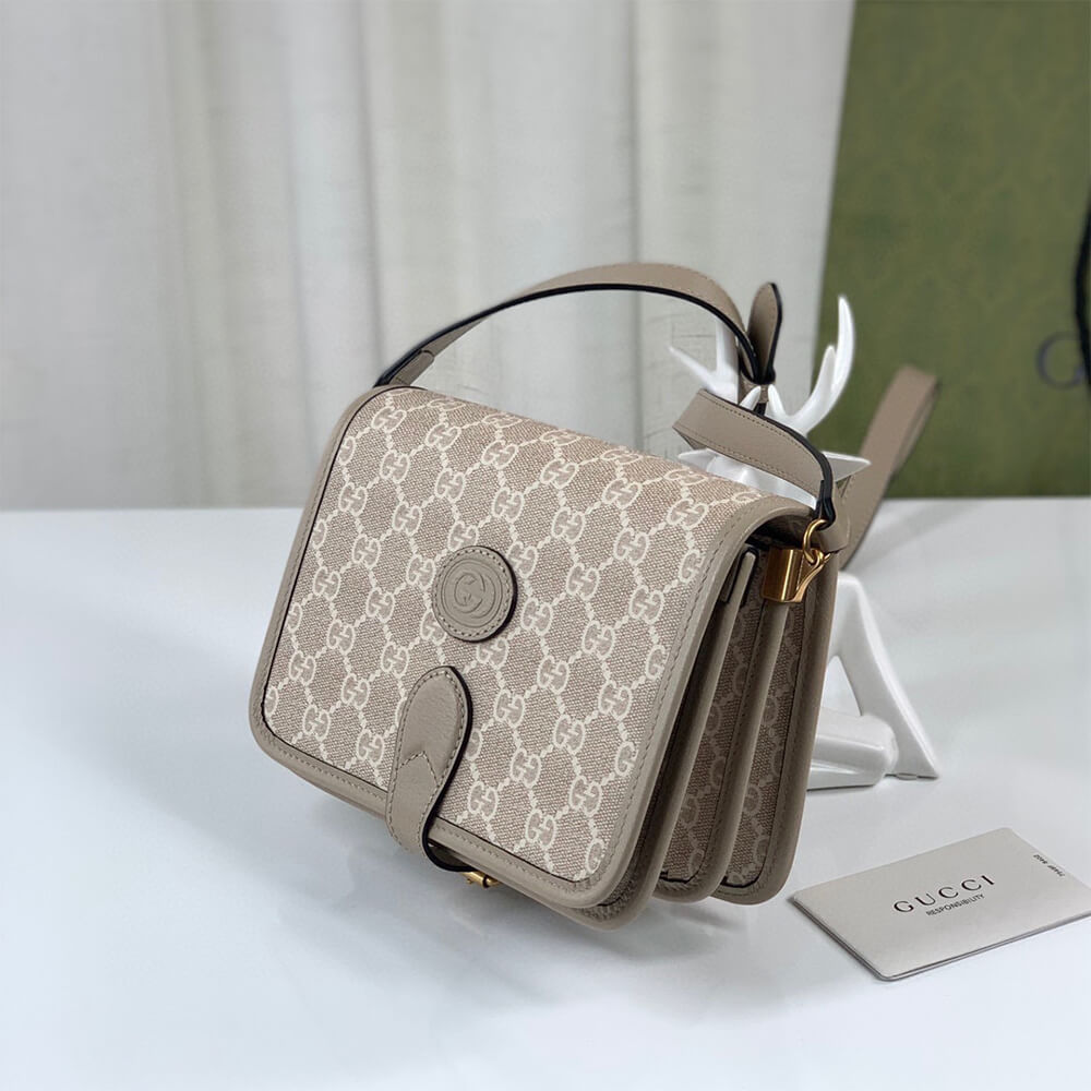 Mini shoulder bag with Interlocking G