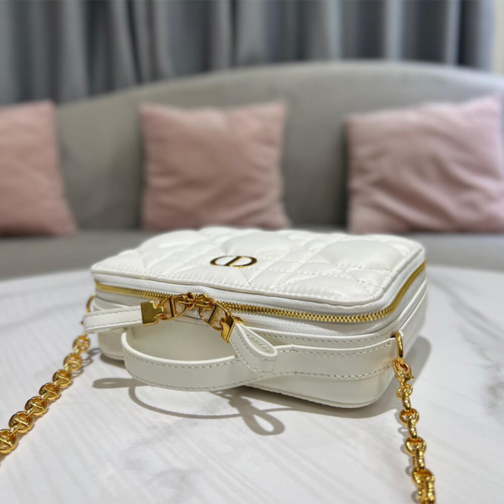 DIOR CARO BOX BAG WITH CHAIN