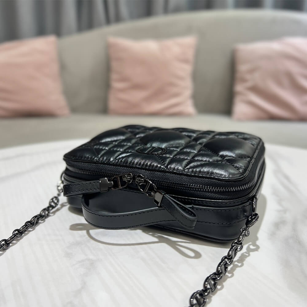 DIOR CARO BOX BAG WITH CHAIN