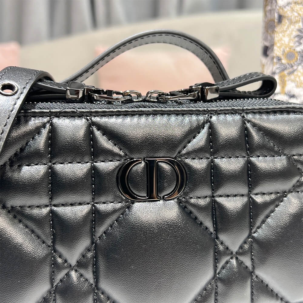 DIOR CARO BOX BAG WITH CHAIN