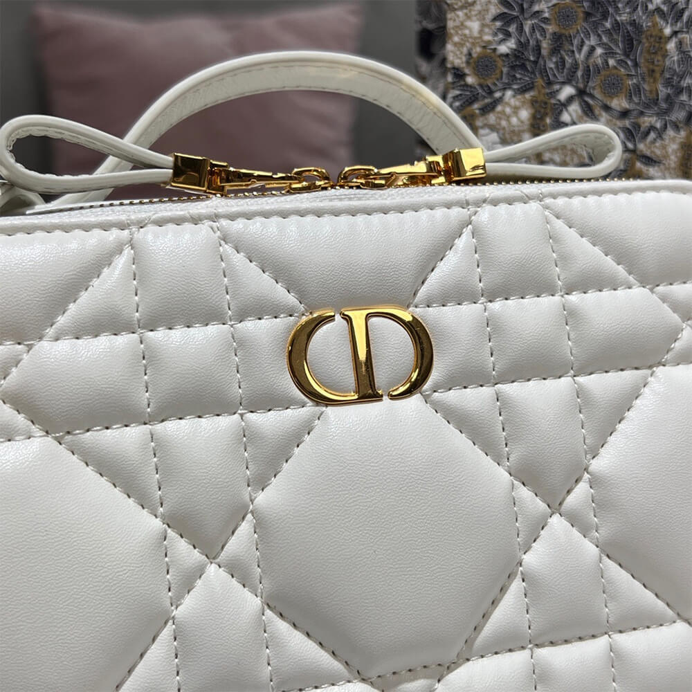 DIOR CARO BOX BAG WITH CHAIN