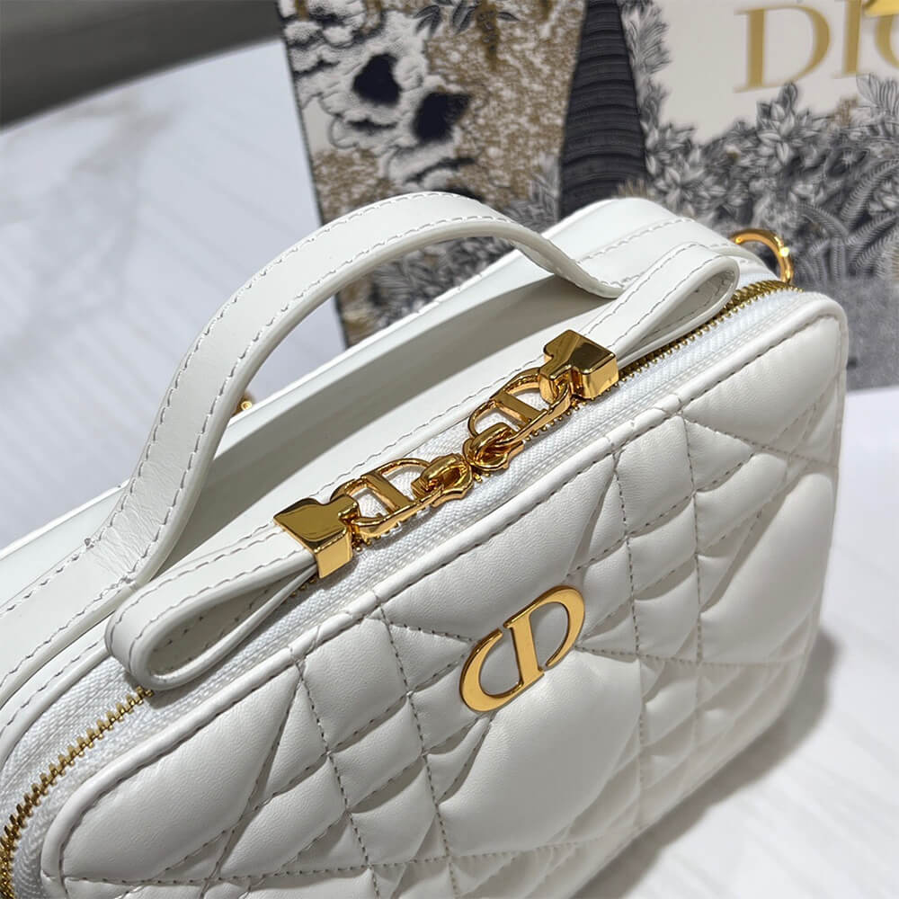 DIOR CARO BOX BAG WITH CHAIN