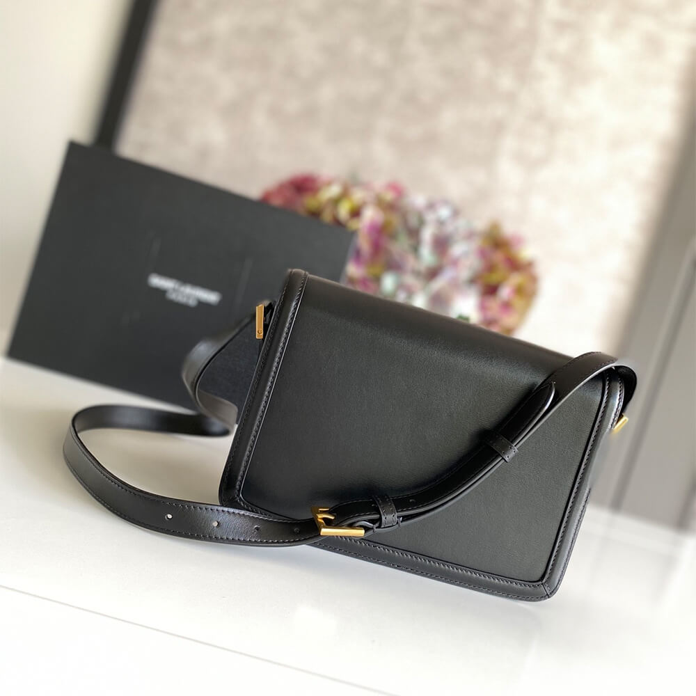 SOLFERINO MEDIUM SATCHEL IN BOX SAINT LAURENT LEATHER