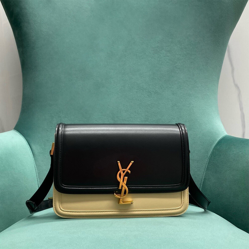 SOLFERINO MEDIUM SATCHEL IN BOX SAINT LAURENT LEATHER