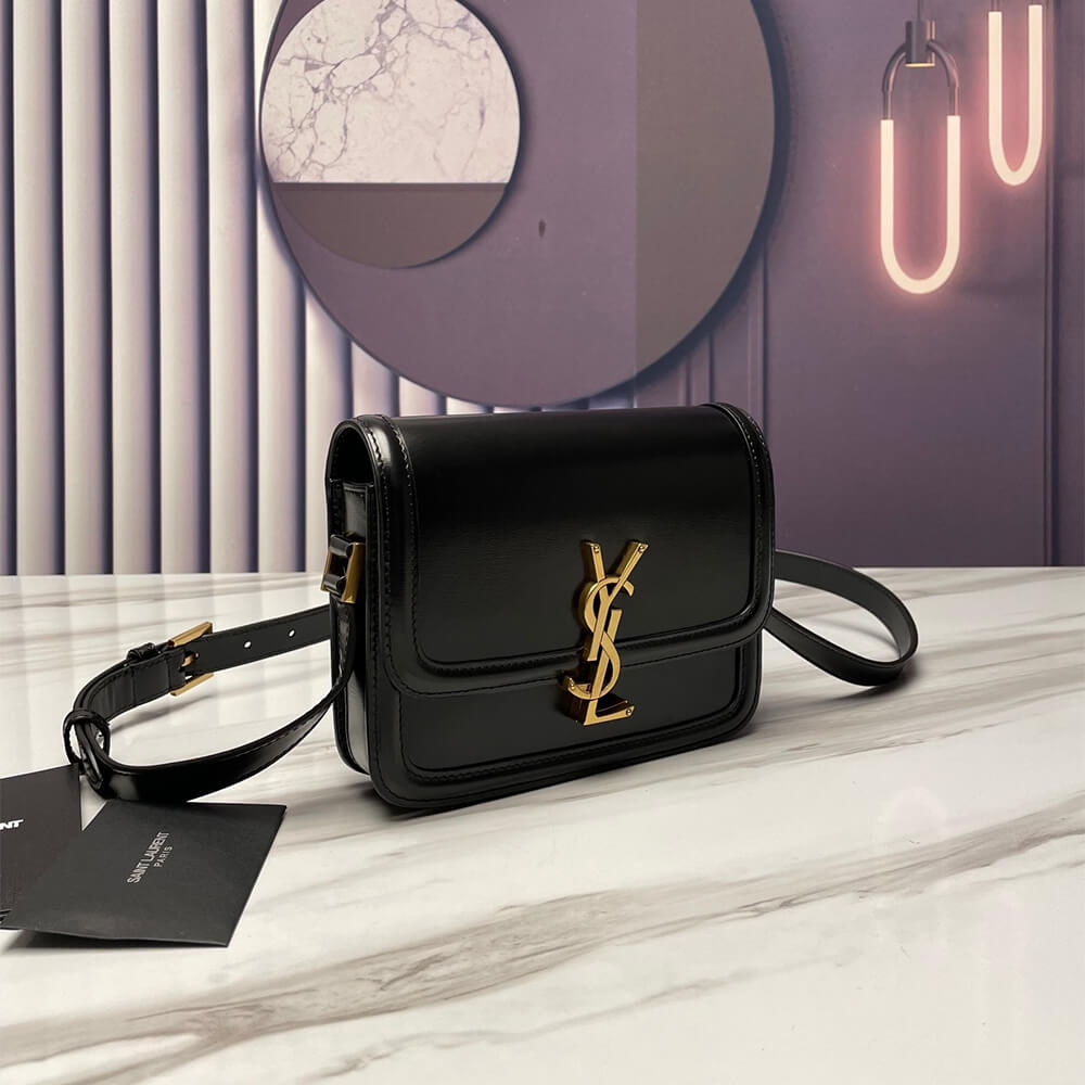 SOLFERINO SMALL SATCHEL IN BOX SAINT LAURENT LEATHER