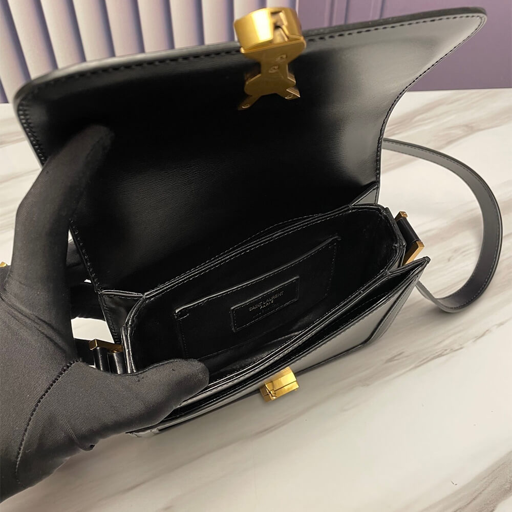 SOLFERINO SMALL SATCHEL IN BOX SAINT LAURENT LEATHER