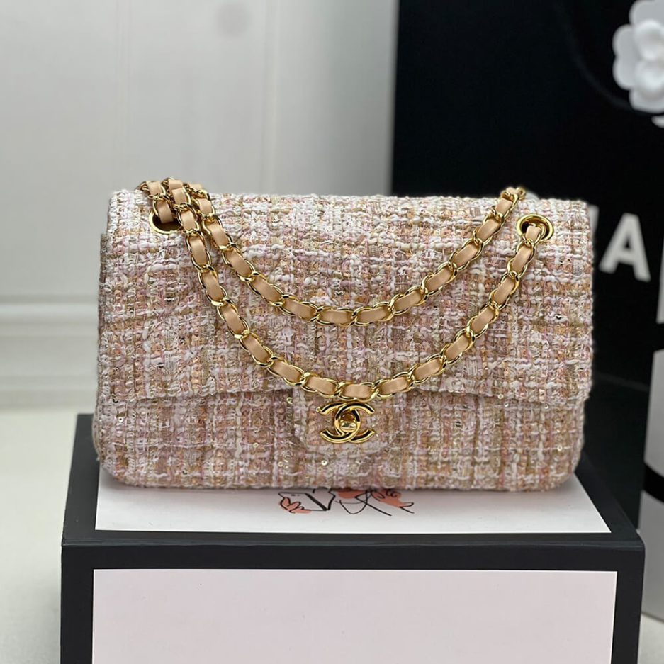 Chanel Tweed Medium Classic Flap Ba