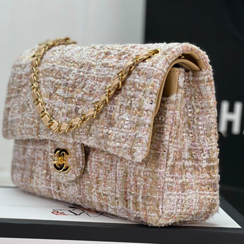 Chanel Tweed Medium Classic Flap Ba