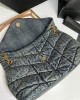 YSL PUFFER MEDIUM IN SUEDE AND DENIM