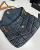 YSL PUFFER SMALL IN SUEDE AND DENIM